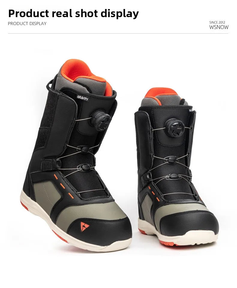 Atop Quick-Fit Steel Lace Buckle Snowboard Footwear Waterproof Wear-Resistant All-Mountain Comfortable Warm Snowboard Boots