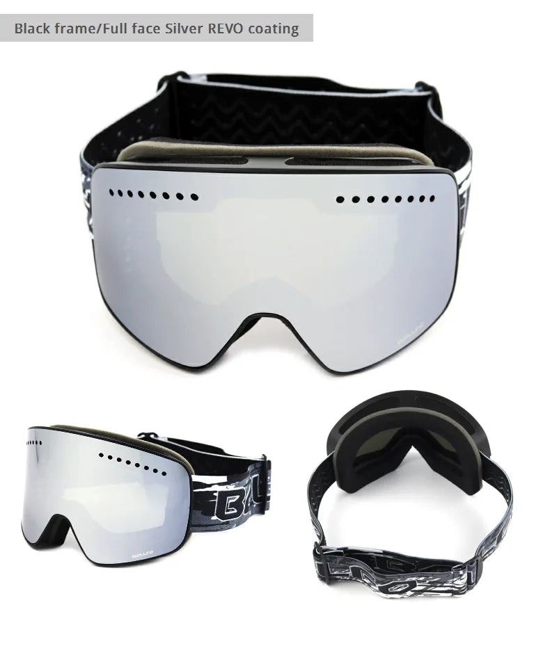 Ski Glasses For Skiing Double Lens Magnetic Mountaineering Glasses UV400 Anti-fog Ski Goggles Men Women Snowmobile Mask