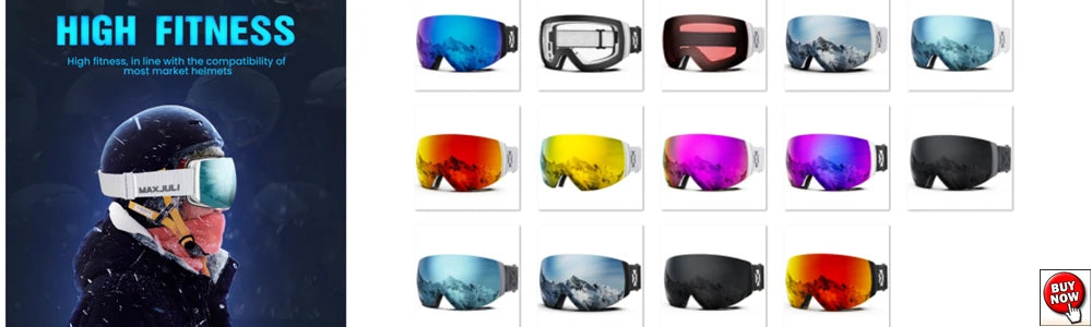 Ski Goggles,Winter Snow Sports Goggles with Anti-fog UV Protection for Men Women Youth Interchangeable Lens - Premium Goggles