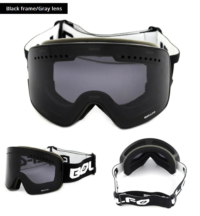 Ski Glasses For Skiing Double Lens Magnetic Mountaineering Glasses UV400 Anti-fog Ski Goggles Men Women Snowmobile Mask