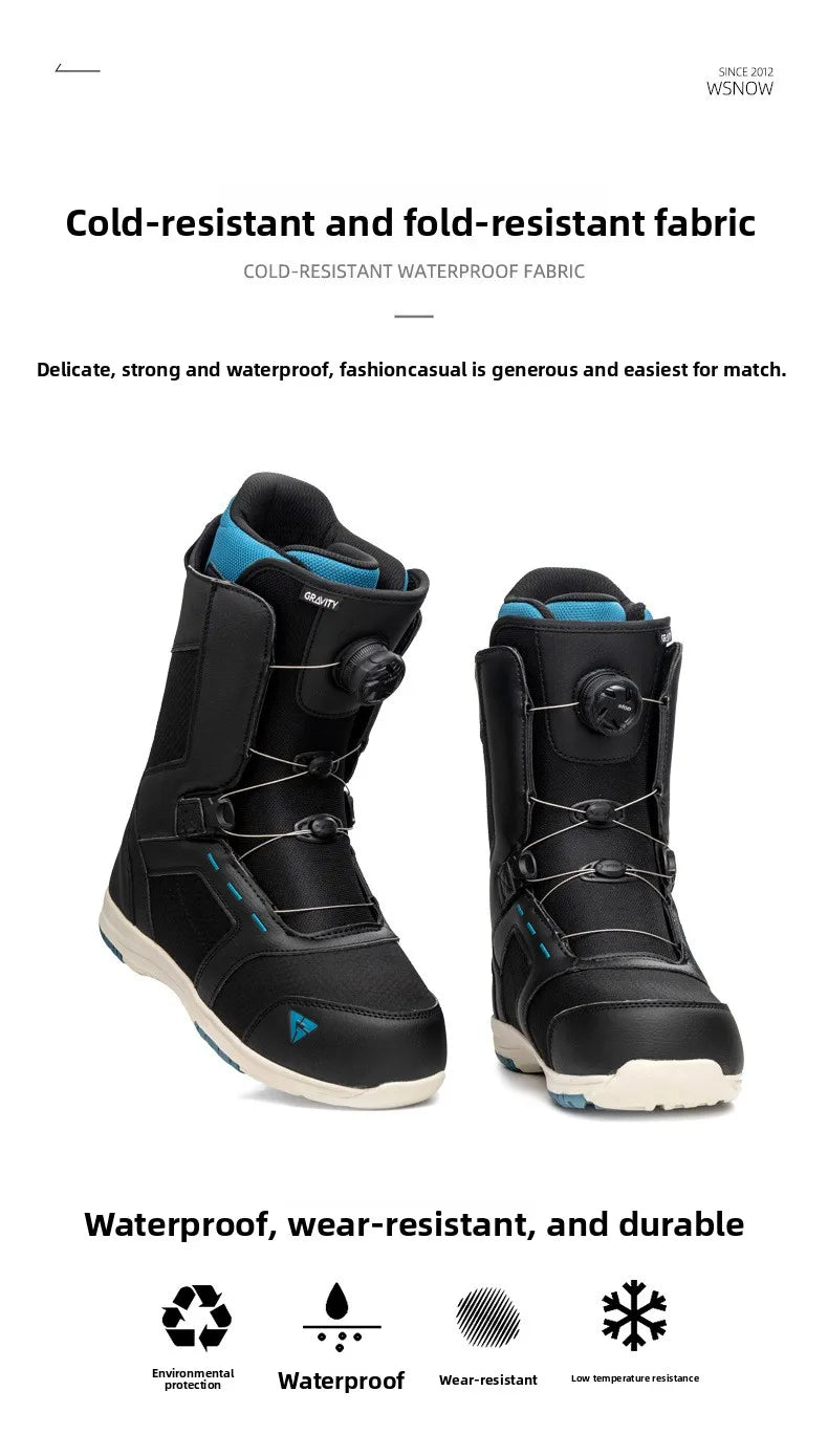 Atop Quick-Fit Steel Lace Buckle Snowboard Footwear Waterproof Wear-Resistant All-Mountain Comfortable Warm Snowboard Boots