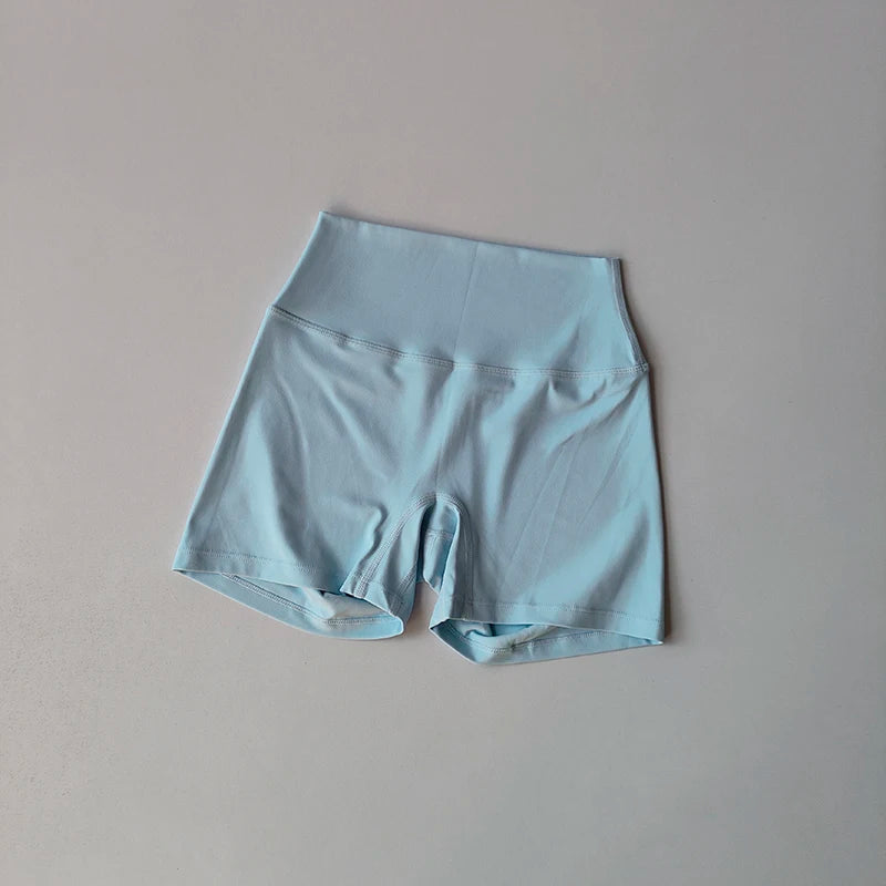 Yoga Gym Set Halter Top Set Yoga High Waist Shorts Set Backless Tights Bra Vest Seamless Stretch Ribbed Buttocks Lift Shorts Set