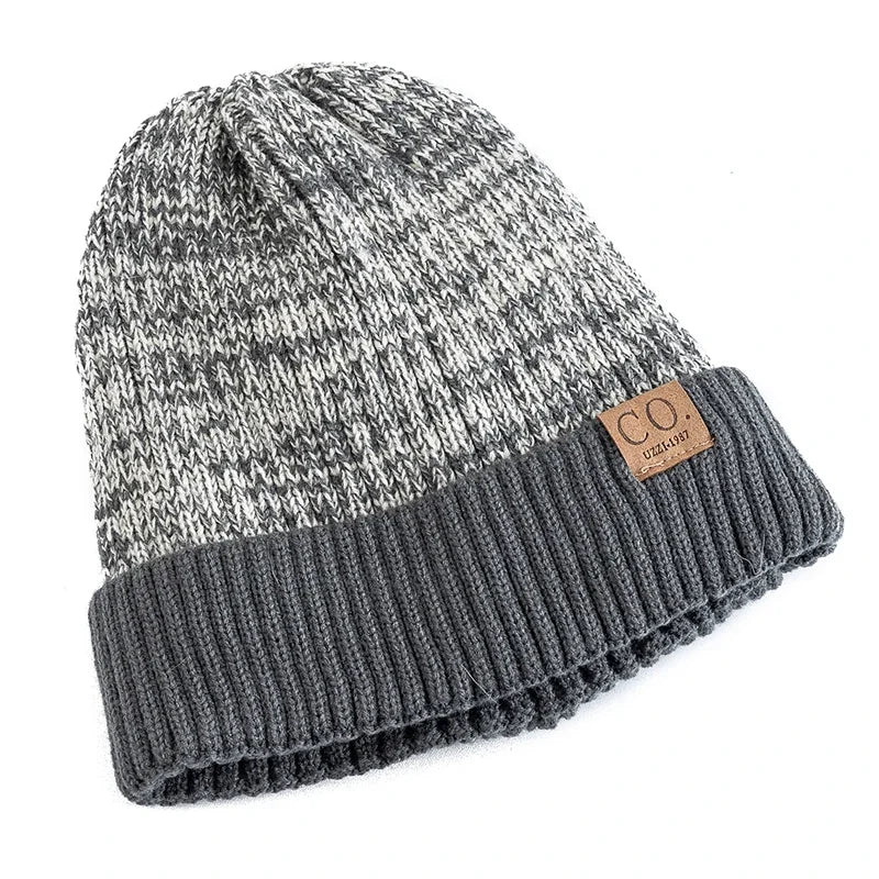 New Unisex Two-Tone Winter Hats Add Fur Lined Men And Women Fashion