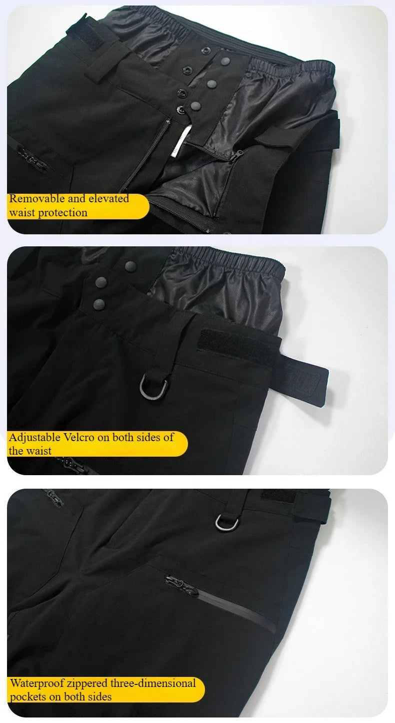 New Ski Pant Solid Snow  Women Windproof Waterproof Snow Pants Warm Breathable Thickened Winter Outdoor Snowboarding Trousers