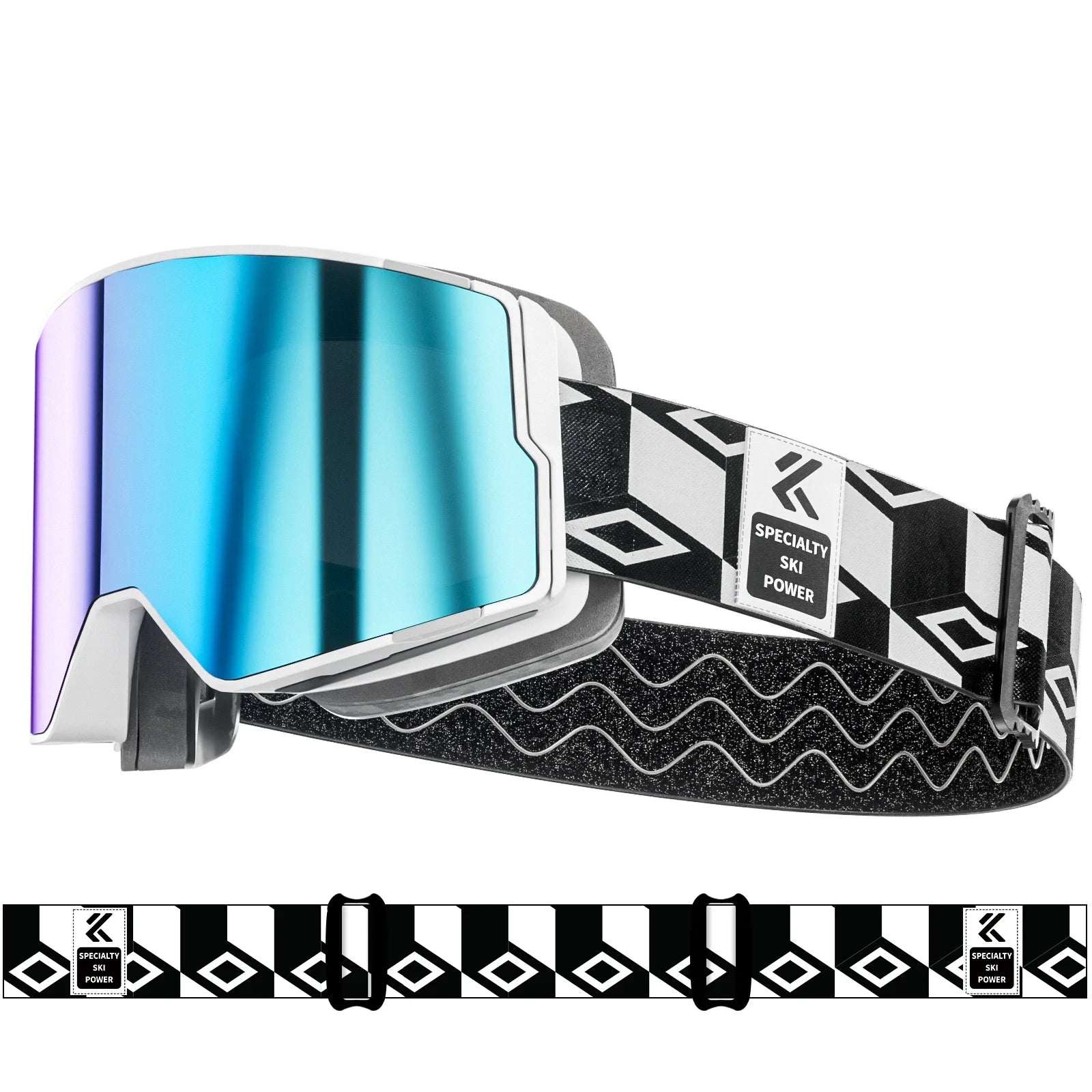 Kapvoe Snow Goggles Ski Snowboarding Skiing Mask for Men Women Anti-Fog Lens Kit UV400 Protection Snowmobile Glasses Motorcycle