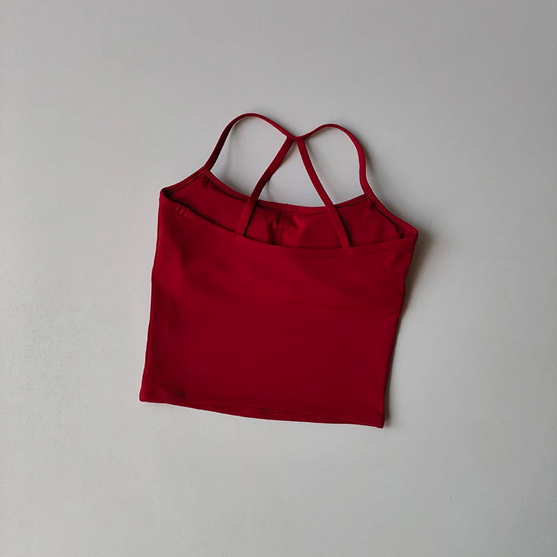 Yoga Gym Set Halter Top Set Yoga High Waist Shorts Set Backless Tights Bra Vest Seamless Stretch Ribbed Buttocks Lift Shorts Set