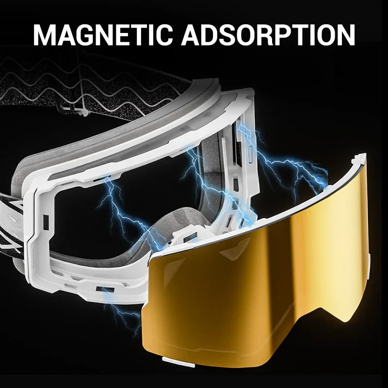 Kapvoe Snow Goggles Ski Snowboarding Skiing Mask for Men Women Anti-Fog Lens Kit UV400 Protection Snowmobile Glasses Motorcycle