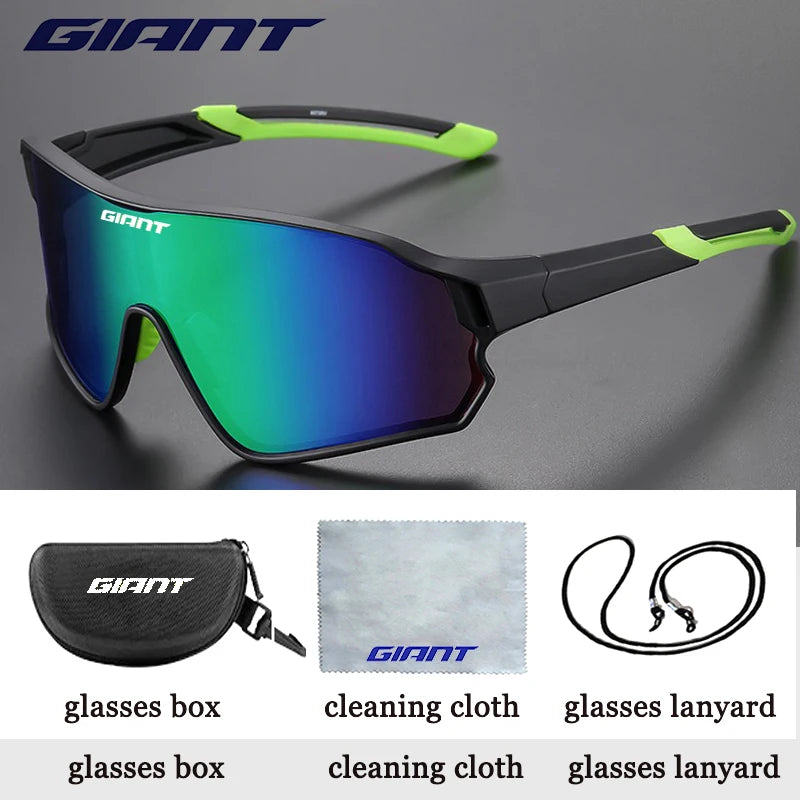 GIANT Top Seller Cycling Glasses UV400 Anti Fog REVO Lenses HD Clarity CE/ANSI Certified Cateye Design MTB/Road Bike man women