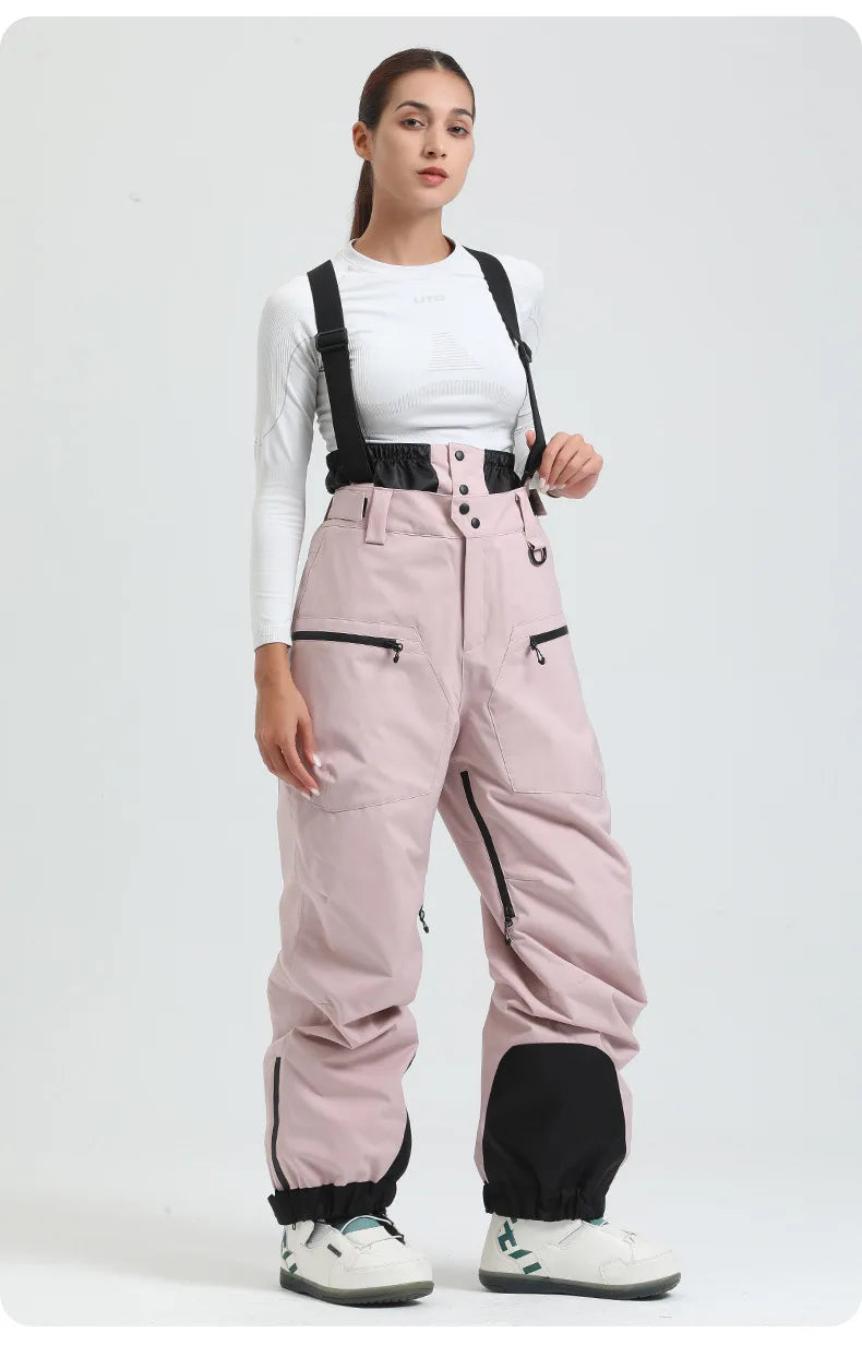 New Ski Pant Solid Snow  Women Windproof Waterproof Snow Pants Warm Breathable Thickened Winter Outdoor Snowboarding Trousers