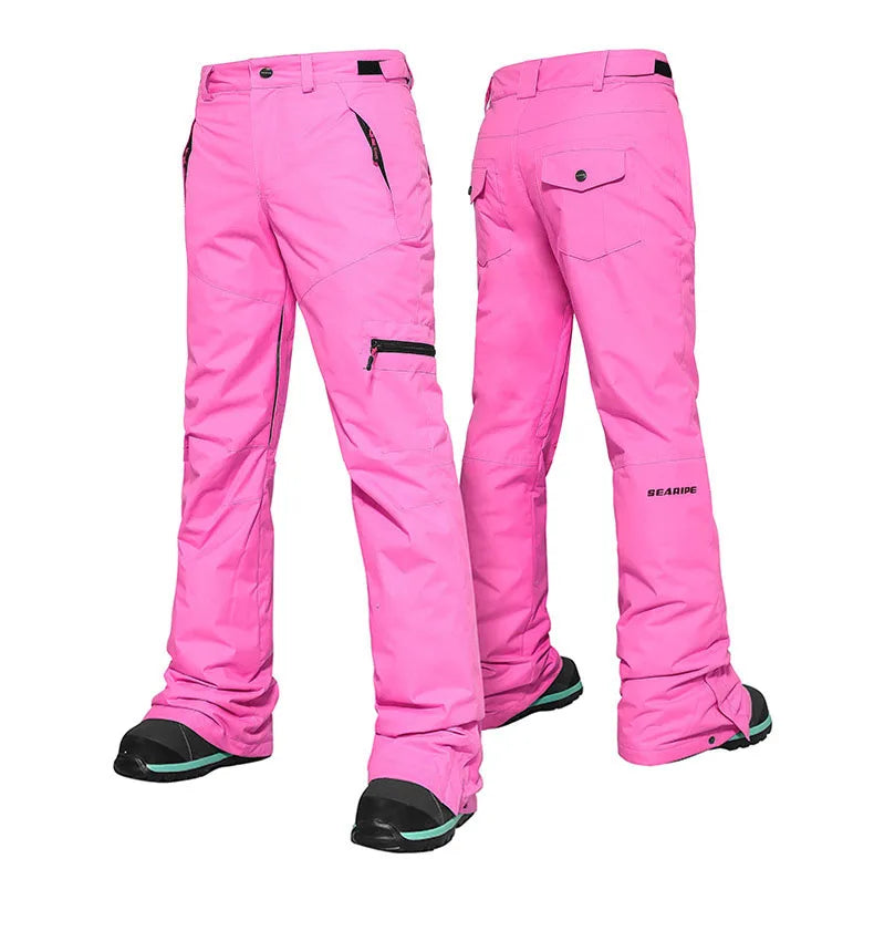 2024 New Ski Pants Women Pants Overalls Windproof Waterproof Ski Suits Men Mountain Snowboard Outdoor Hiking Ski Loose Trousers