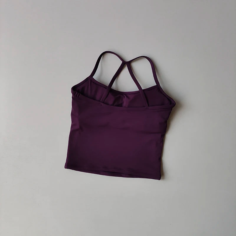 Yoga Gym Set Halter Top Set Yoga High Waist Shorts Set Backless Tights Bra Vest Seamless Stretch Ribbed Buttocks Lift Shorts Set