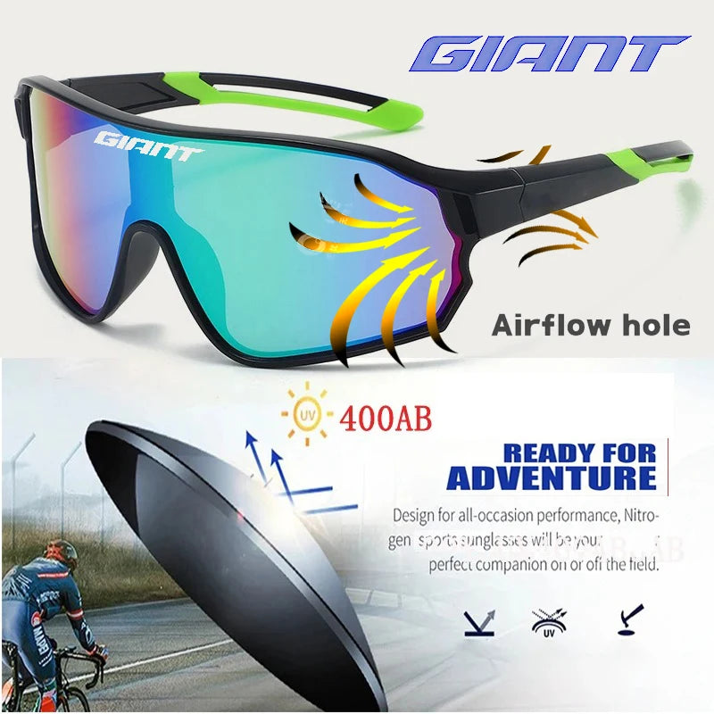 GIANT Top Seller Cycling Glasses UV400 Anti Fog REVO Lenses HD Clarity CE/ANSI Certified Cateye Design MTB/Road Bike man women