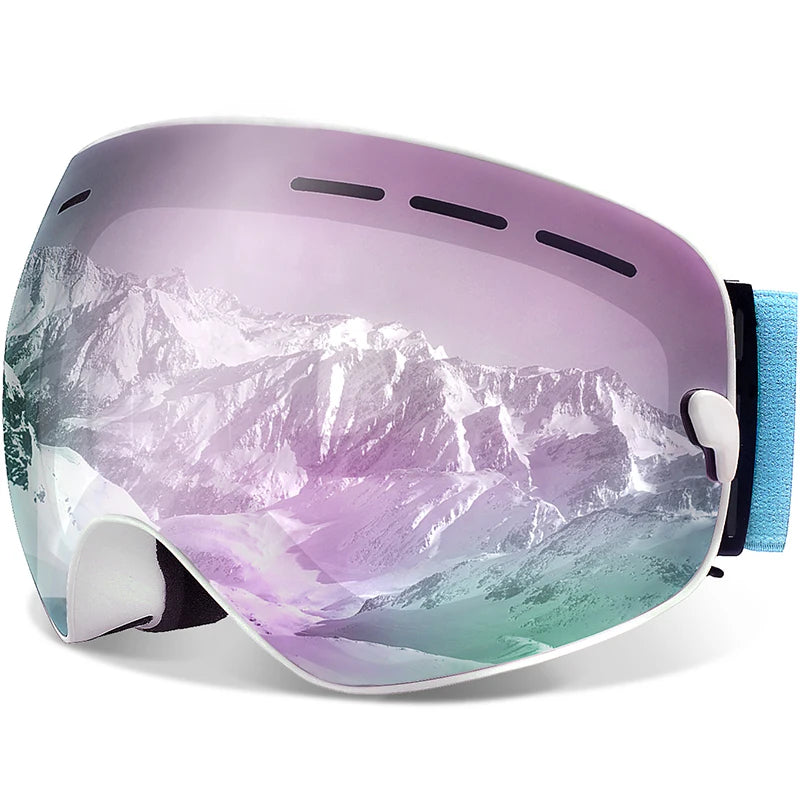 Ski Goggles,Winter Snow Sports Goggles with Anti-fog UV Protection for Men Women Youth Interchangeable Lens - Premium Goggles