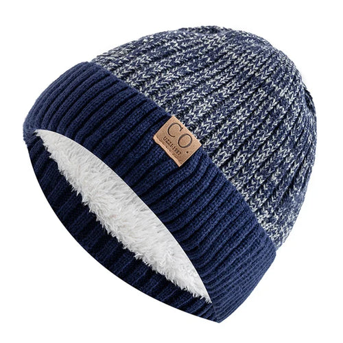 New Unisex Two-Tone Winter Hats Add Fur Lined Men And Women Fashion