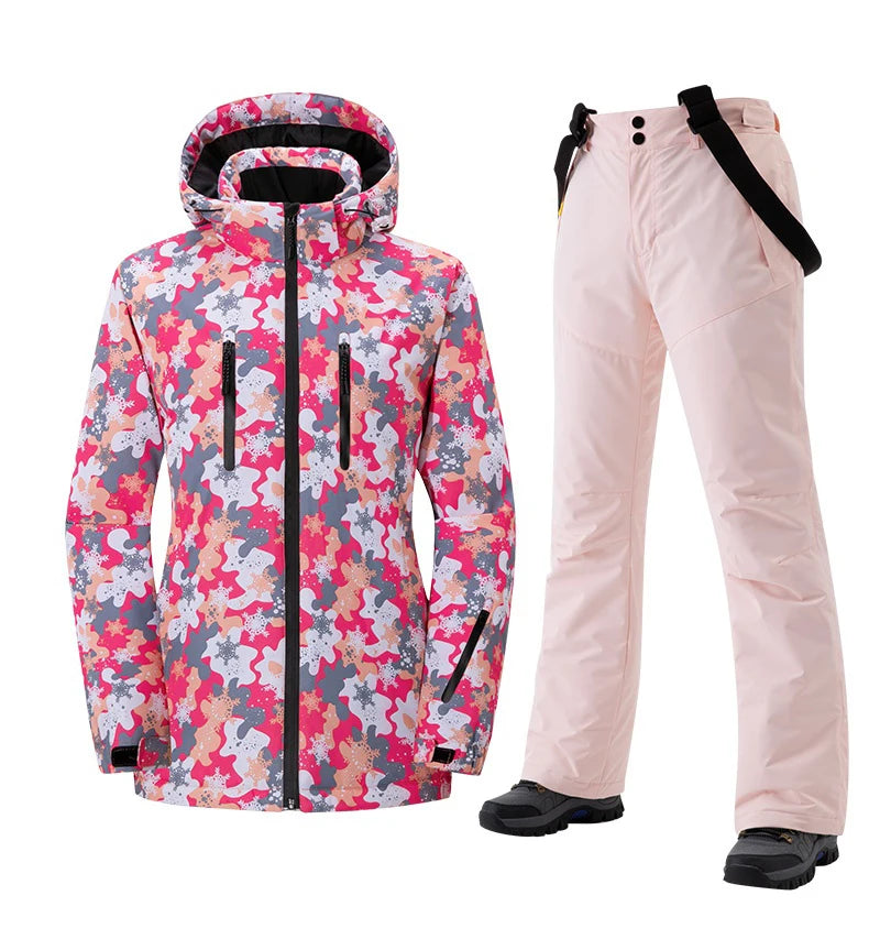 Men's and women's snowwear waterproof ski suit Snowboard suit Outdoor wear Winter jacket Winter couples sports warm ski suit