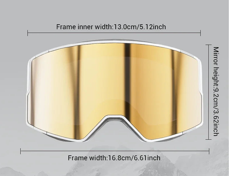 Kapvoe Snow Goggles Ski Snowboarding Skiing Mask for Men Women Anti-Fog Lens Kit UV400 Protection Snowmobile Glasses Motorcycle