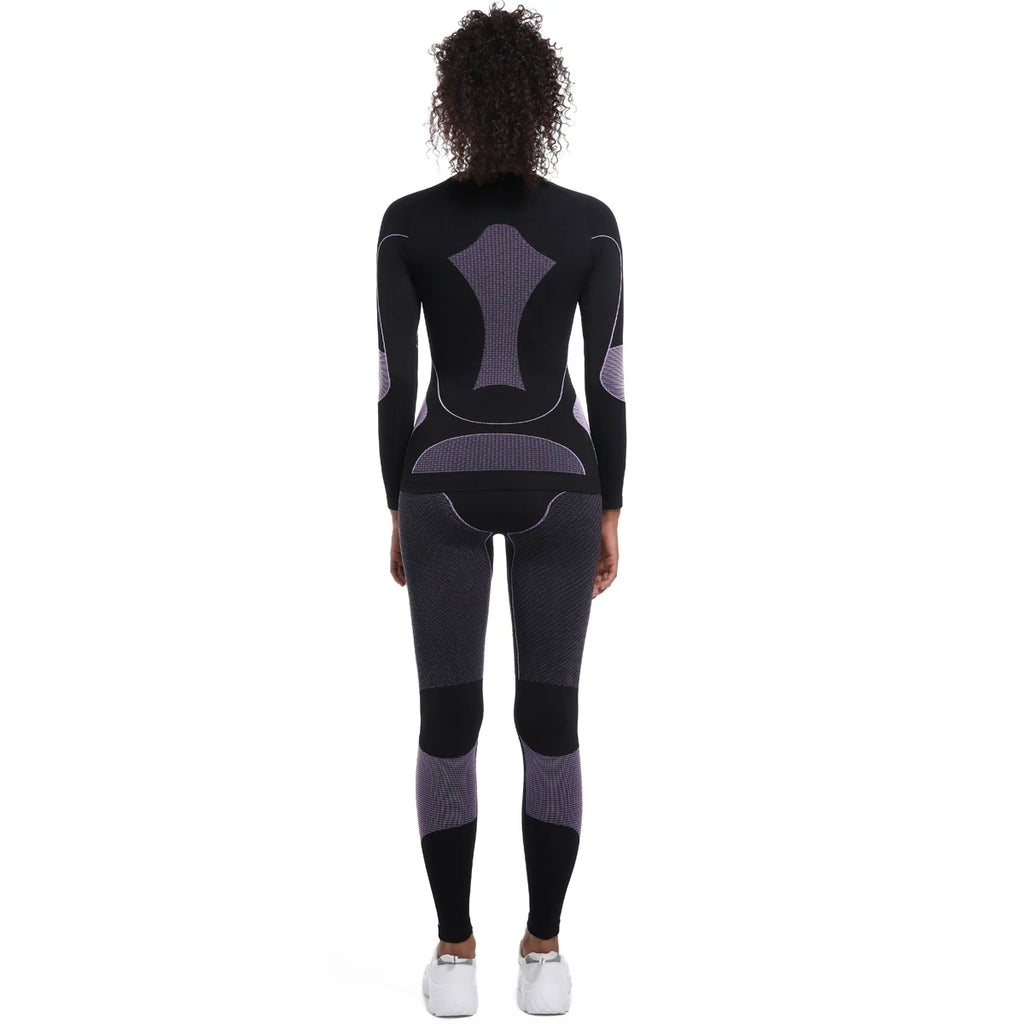 Women Skiwear Yoga Set Skiing Underwear Set Fitness Workout Thermal  Ski Snowboarding Running  Exercise Suit Long Johns