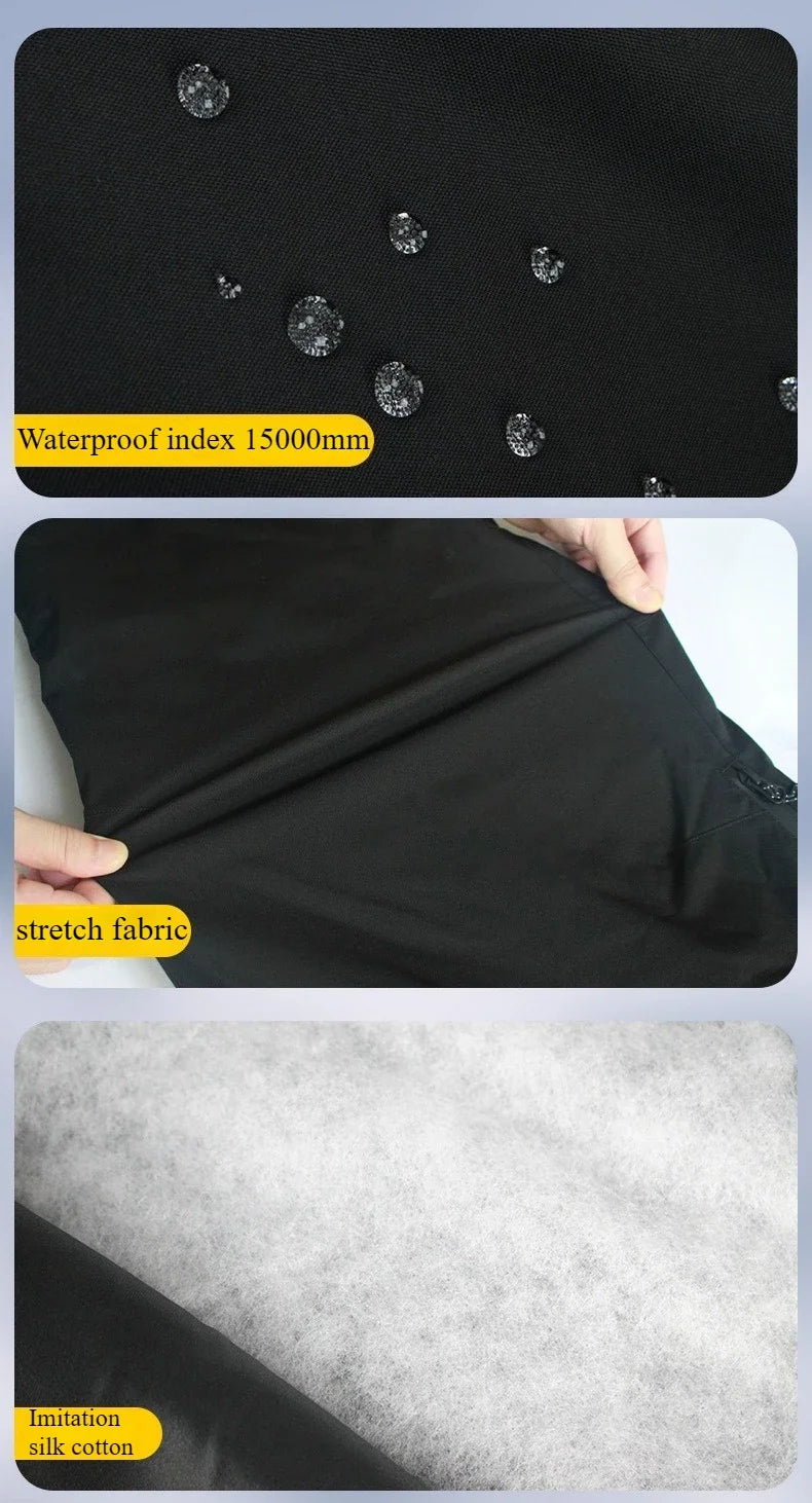 New Ski Pant Solid Snow  Women Windproof Waterproof Snow Pants Warm Breathable Thickened Winter Outdoor Snowboarding Trousers