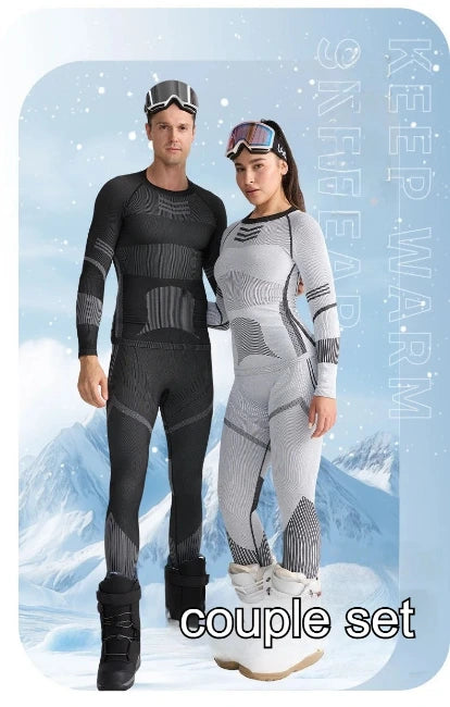 Ski Base Layer Set Men Women Thermal Quick Dry Moisture Wicking Compression Wear Winter Sports Outdoor Underwear Tops Bottoms