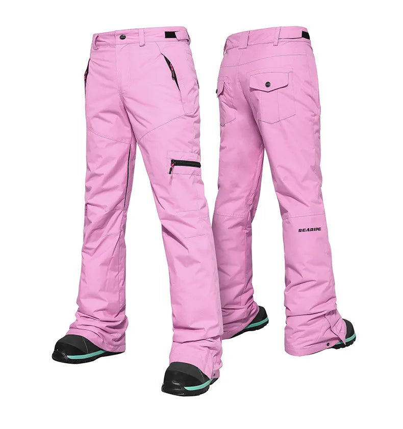 2024 New Ski Pants Women Pants Overalls Windproof Waterproof Ski Suits Men Mountain Snowboard Outdoor Hiking Ski Loose Trousers