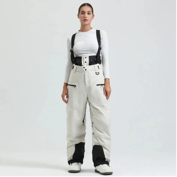 New Ski Pant Solid Snow  Women Windproof Waterproof Snow Pants Warm Breathable Thickened Winter Outdoor Snowboarding Trousers