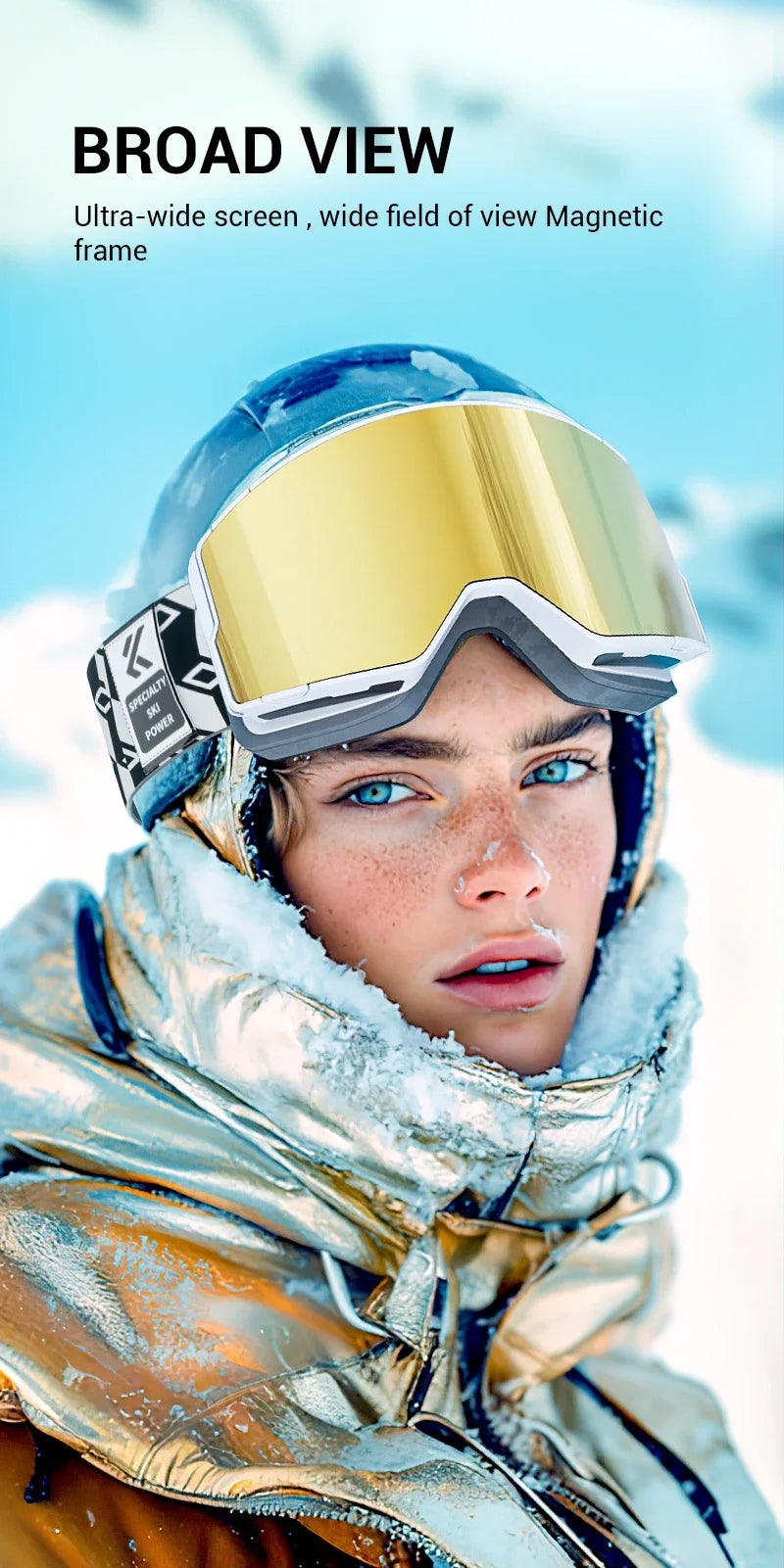 Kapvoe Snow Goggles Ski Snowboarding Skiing Mask for Men Women Anti-Fog Lens Kit UV400 Protection Snowmobile Glasses Motorcycle