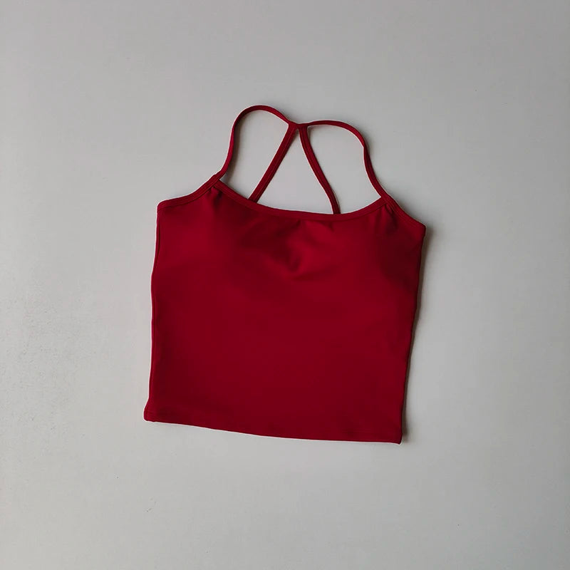 Yoga Gym Set Halter Top Set Yoga High Waist Shorts Set Backless Tights Bra Vest Seamless Stretch Ribbed Buttocks Lift Shorts Set