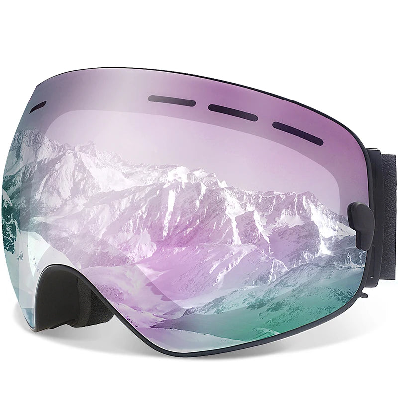 Ski Goggles,Winter Snow Sports Goggles with Anti-fog UV Protection for Men Women Youth Interchangeable Lens - Premium Goggles