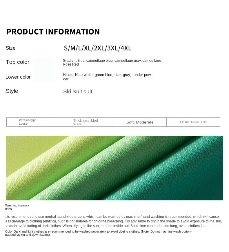 Men's and women's snowwear waterproof ski suit Snowboard suit Outdoor wear Winter jacket Winter couples sports warm ski suit