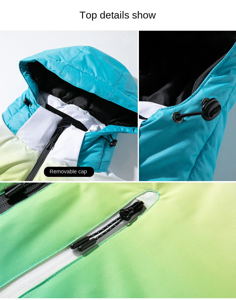 Men's and women's snowwear waterproof ski suit Snowboard suit Outdoor wear Winter jacket Winter couples sports warm ski suit