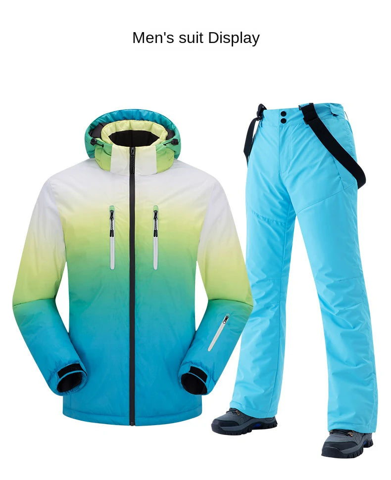 Men's and women's snowwear waterproof ski suit Snowboard suit Outdoor wear Winter jacket Winter couples sports warm ski suit