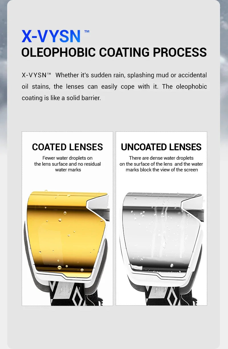 Kapvoe Snow Goggles Ski Snowboarding Skiing Mask for Men Women Anti-Fog Lens Kit UV400 Protection Snowmobile Glasses Motorcycle