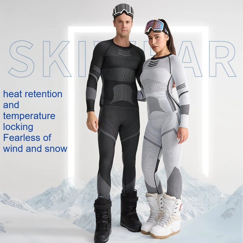 Ski Base Layer Set Men Women Thermal Quick Dry Moisture Wicking Compression Wear Winter Sports Outdoor Underwear Tops Bottoms