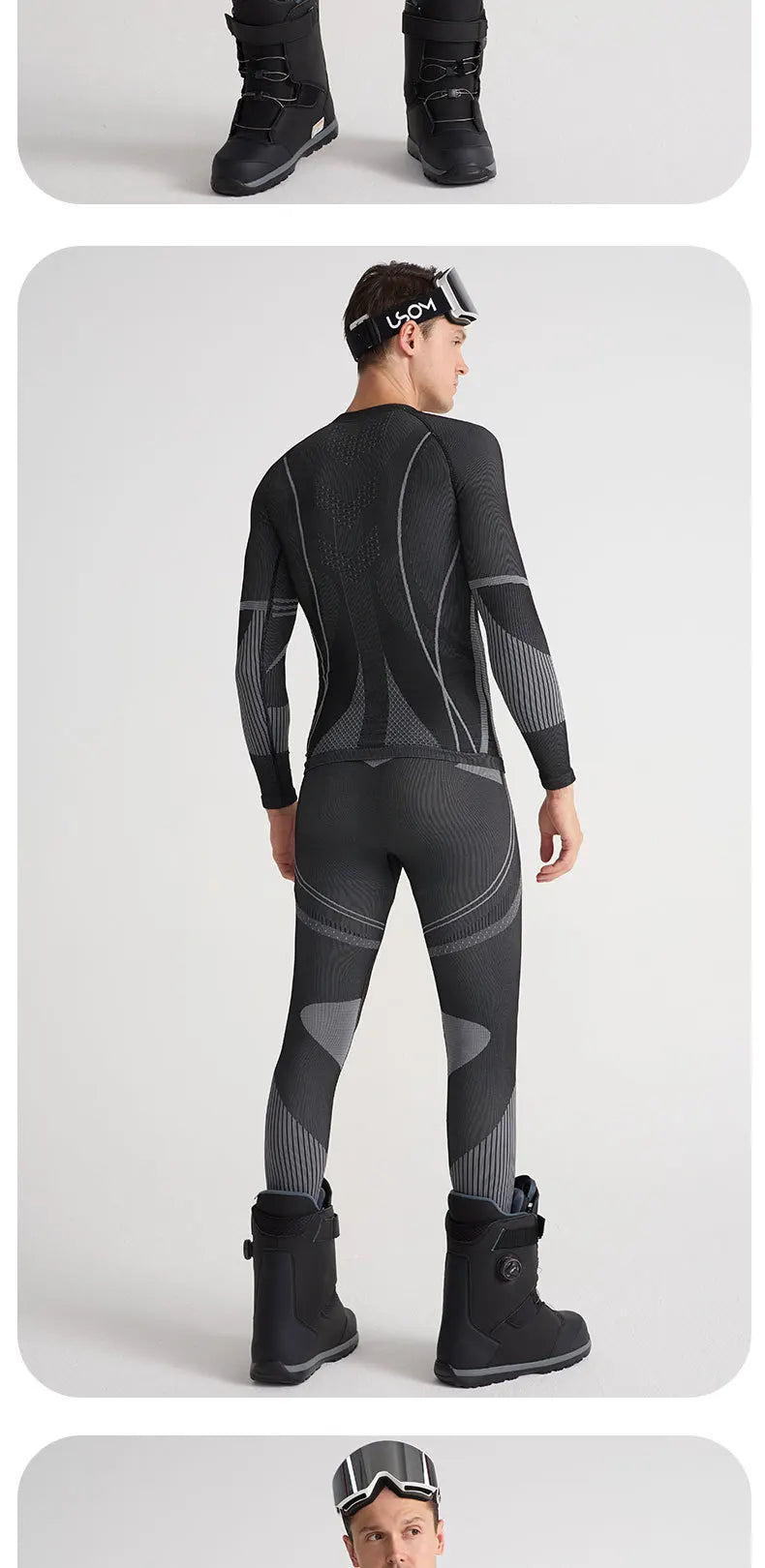 Ski Base Layer Set Men Women Thermal Quick Dry Moisture Wicking Compression Wear Winter Sports Outdoor Underwear Tops Bottoms