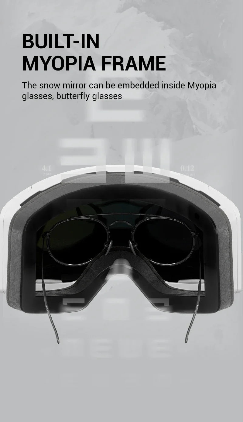 Kapvoe Snow Goggles Ski Snowboarding Skiing Mask for Men Women Anti-Fog Lens Kit UV400 Protection Snowmobile Glasses Motorcycle