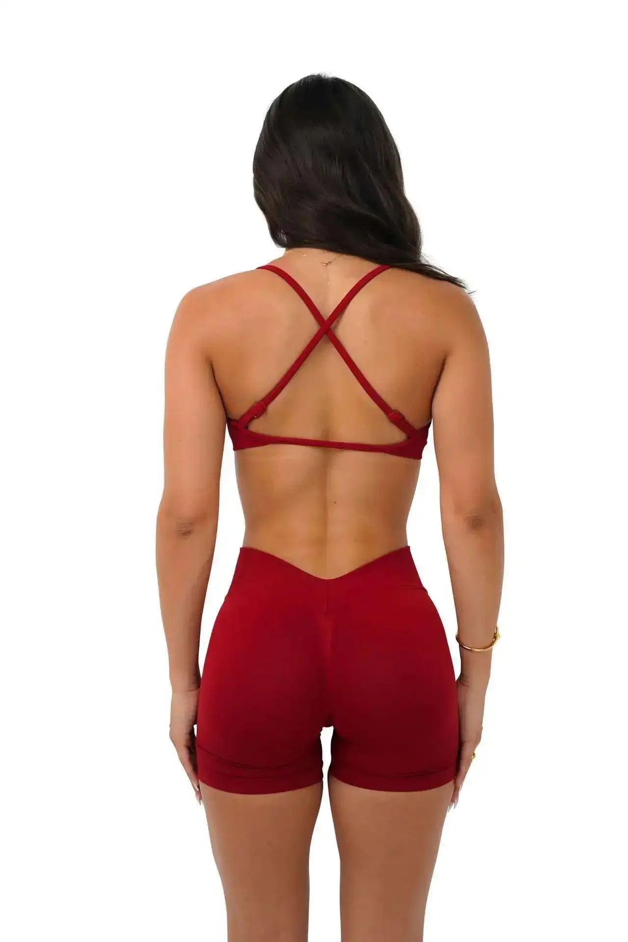 Short Gym Woman V Waist High Waist Fitness Training Yoga Clothing Running Butt Lifting Workout Leggings Cycling Sports Shorts