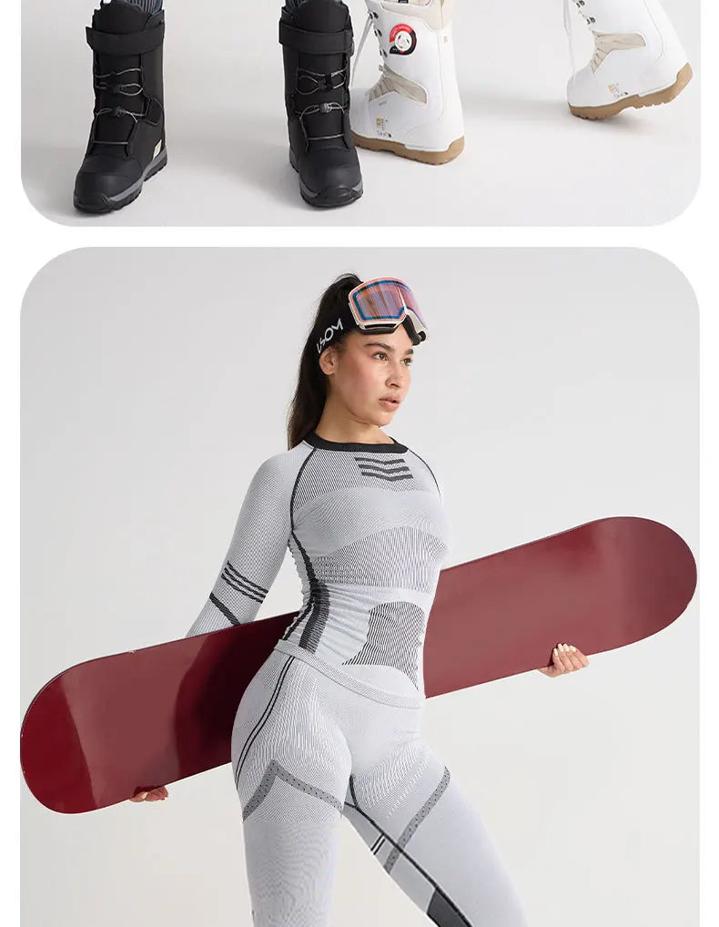 Ski Base Layer Set Men Women Thermal Quick Dry Moisture Wicking Compression Wear Winter Sports Outdoor Underwear Tops Bottoms