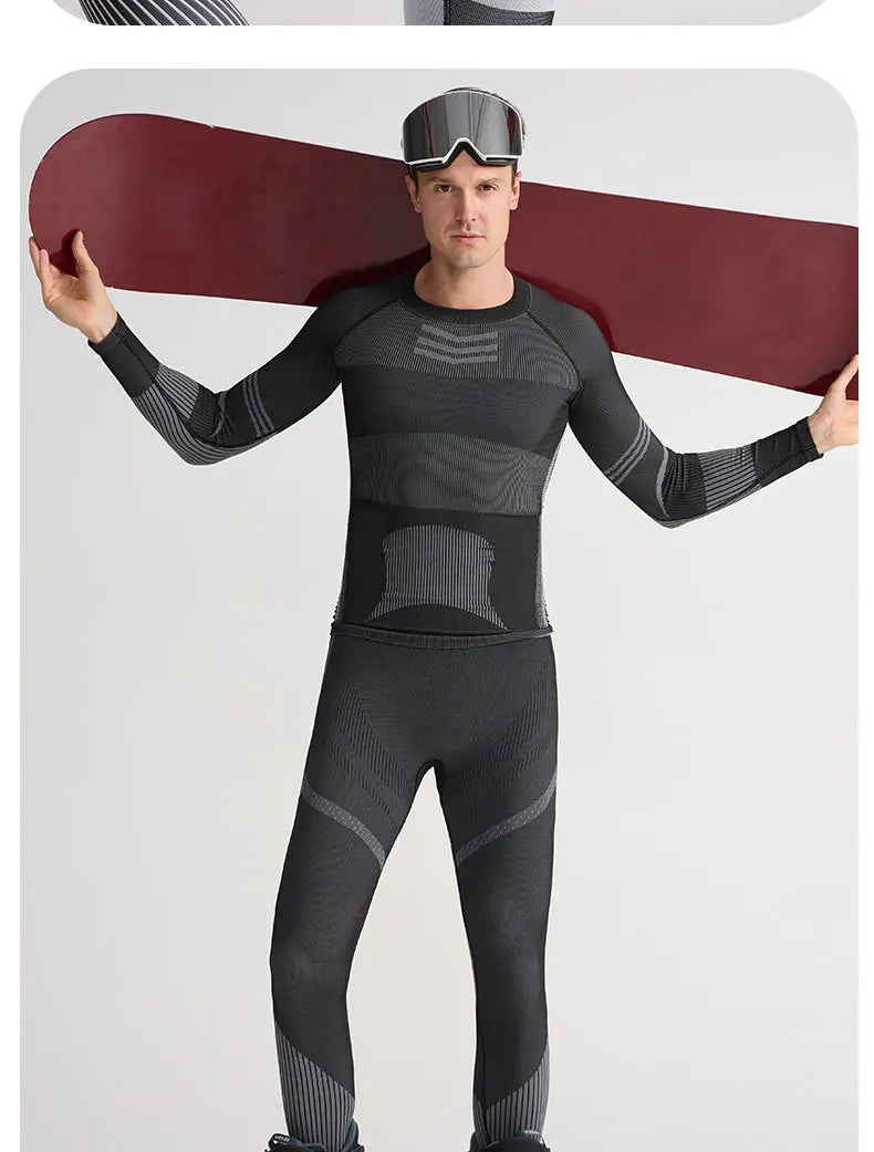 Ski Base Layer Set Men Women Thermal Quick Dry Moisture Wicking Compression Wear Winter Sports Outdoor Underwear Tops Bottoms
