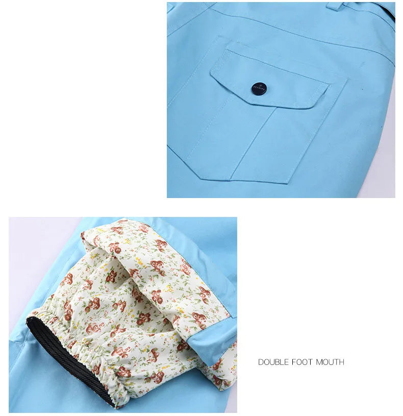 2024 New Ski Pants Women Pants Overalls Windproof Waterproof Ski Suits Men Mountain Snowboard Outdoor Hiking Ski Loose Trousers