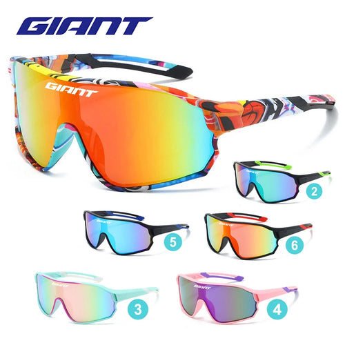 GIANT Top Seller Cycling Glasses UV400 Anti Fog REVO Lenses HD Clarity CE/ANSI Certified Cateye Design MTB/Road Bike man women