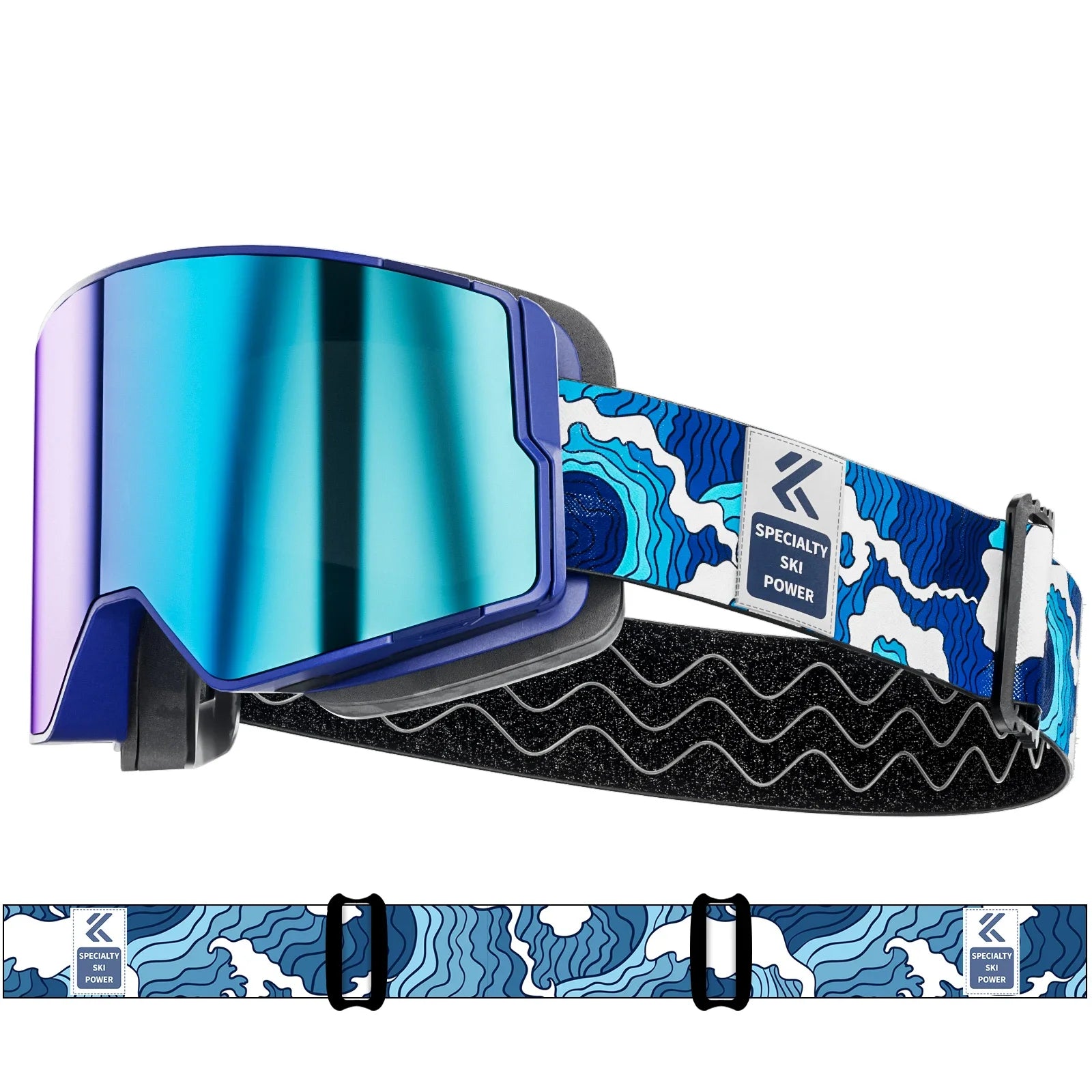 Kapvoe Snow Goggles Ski Snowboarding Skiing Mask for Men Women Anti-Fog Lens Kit UV400 Protection Snowmobile Glasses Motorcycle