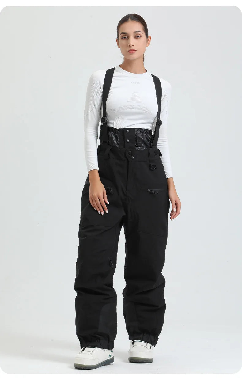 New Ski Pant Solid Snow  Women Windproof Waterproof Snow Pants Warm Breathable Thickened Winter Outdoor Snowboarding Trousers