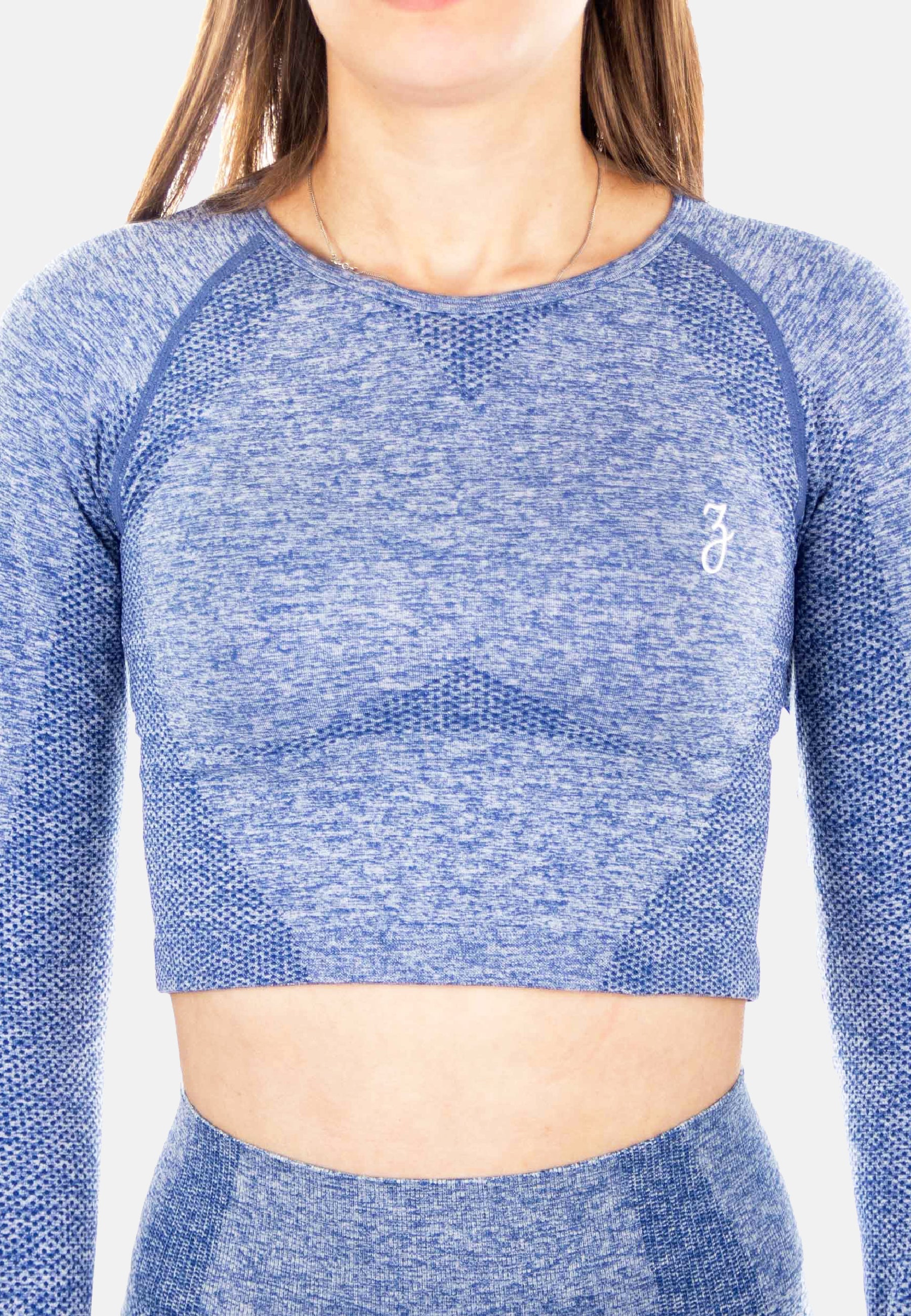 Crop Sleeve Dynamic - blue - Damen Women Sports bra